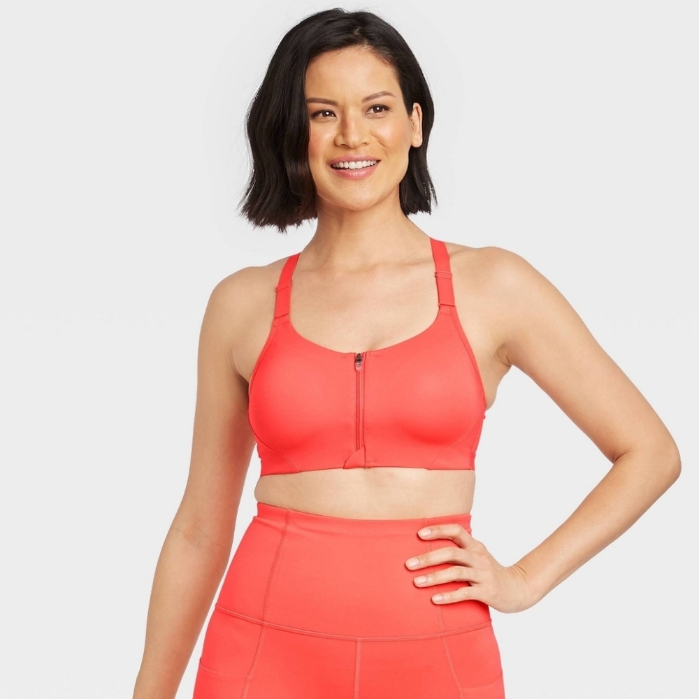 All In Motion Womens Sunrise Coral Sports Bra 36D